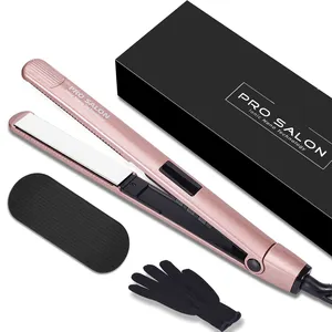 Long PRO ionique Nano technologie titane lisseur de cheveux, fer à cheveux mince professionnel SALON de cheveux lisseur <span class=keywords><strong>plancha</strong></span> - Product Image 1