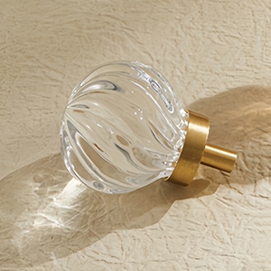 Poignées de tiroir en forme de citrouille transparente couleur champagne pour armoire, commode, table de chevet, <span class=keywords><strong>quincaillerie</strong></span> de <span class=keywords><strong>cuisine</strong></span> moderne minimaliste - Product Image 2