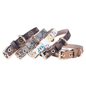 Collare Classico Regolabile per Cani con Lente d'Ingrandimento e Funzione Anti-Soffocamento, Design Floreale, Guinzaglio Resistente all'Usura per Passeggiate con il Cane - Product Image 5