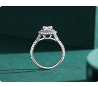 Anneaux de mariage à la mode GRA 2CT forme ovale D couleur Moissanite bague de fiançailles en argent 925 bijoux personnalisés pour les femmes