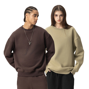 350G girocollo a coste <span class=keywords><strong>felpa</strong></span> Oversize con <span class=keywords><strong>cappuccio</strong></span> Unisex Design personalizzato peso massimo uomo Pullover <span class=keywords><strong>felpa</strong></span> <span class=keywords><strong>senza</strong></span> <span class=keywords><strong>cappuccio</strong></span> - Product Image 2