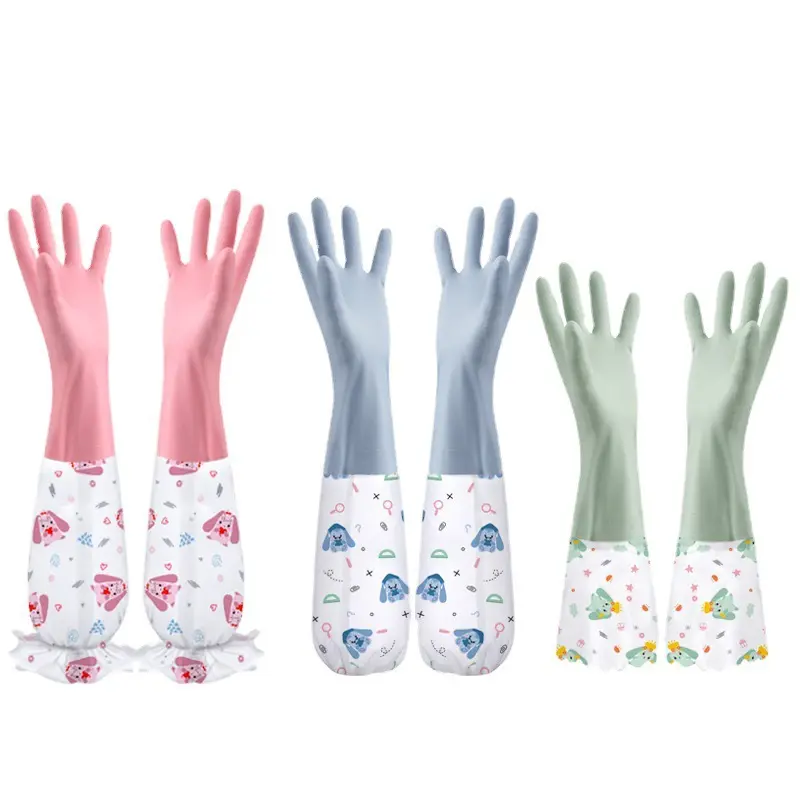 Thickened Dishwashing Gloves Kitchen Durable Cleaning Dish Washing Glove Waterproof Housework Rubber Gloves