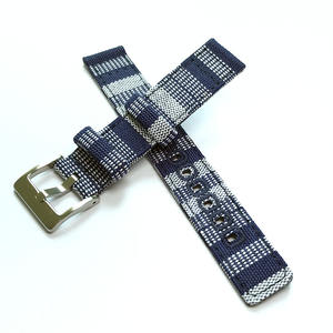 Bracelet de <span class=keywords><strong>montre</strong></span> imprimé solide de 20 à 22mm en tissu de toile à ajustement rapide pour Apple - Product Image 4