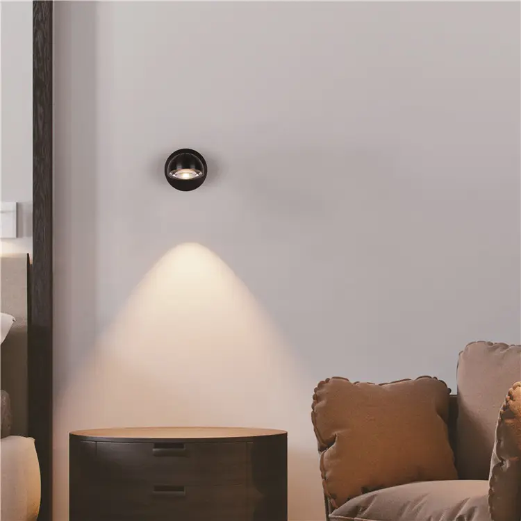 Multi-Head Adjustable Design Aluminum Modern Multi-Angle Lighting Hotel ETL Lens Projection 220V Wall Lamp Easy to Install