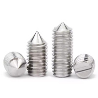 Vis sans tête hexagonale à pointe en nylon personnalisée, vis à pointe plate ovale en laiton/acier inoxydable, vis métriques OEM creuses, vis à six pans creux