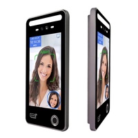 Terminal de Control de Acceso Biométrico con Reconocimiento Facial y Huella Dactilar, Pantalla de 8 Pulgadas, WDR, Resistente al Agua IP65 para Exteriores