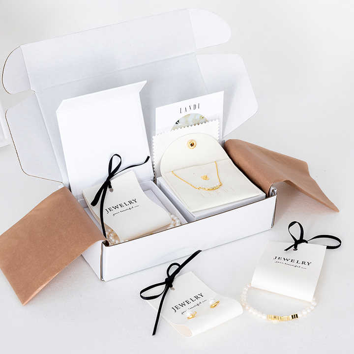 Portable Recycled Custom Necklace Bracelet Paper Packaging Cards