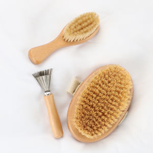 Abeis-cepillo de baño exfoliante personalizado, conjunto de cepillo de limpieza Facial, masaje de madera, conjunto de cepillo corporal seco - Product Image 3