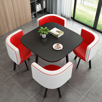 Meubles de maison, table à manger ronde extensible et peu encombrante pour 4 personnes, en MDF, ensemble de salle à manger, juego de mesa y sillas de comedor
