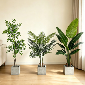 Arbre artificiel Dream Castle : Palmier du voyageur, Olive, Monstera, Bonsaï 1,2 m – Plante décorative d'intérieur pour aménagement paysager - Product Image 1