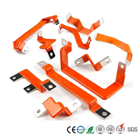 Barre omnibus flexible en cuivre laminé type 99,9 % T2 C1100 nickelé/étainé orange certifiée CE pour distribution d'énergie de véhicules électriques