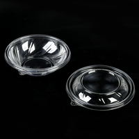 Conteneur alimentaire en PET pour salade et fruits, transparent, compostable, jetable, bol à salade en plastique transparent