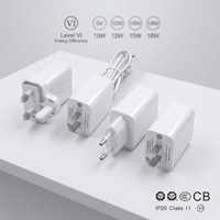 Adaptateur d'alimentation universel AC/DC à commutation avec ports USB-A/USB-C 5W 10W 12W 18W 5V 1A 2A, avec prises UK, AU, US, EU