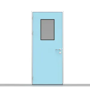 Clean room door series aluminum frame steel plate PU infilling hermetic door for sandwich panel brick wall door