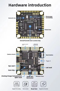 F722 V2 FPV ตัวควบคุมการบิน รองรับเบต้าไฟลท์พร้อมพอร์ต UART 5 พอร์ตสำหรับ HD GPS CRSF ELRS SBUS FPV โดรน - Product Image 3