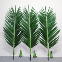 Feuilles artificielles tropicales pour intérieur et extérieur, en promotion, grandes feuilles de palmier décoratives, feuilles de cocotier