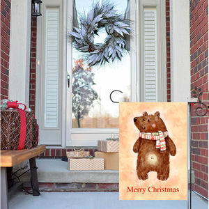 Banderas de lino impresas de doble cara para decoración de jardín, producto promocional, personalizado, para Navidad - Product Image 5