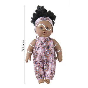 30.5cm <strong>Indian</strong> Style Black Baby <strong>Doll</strong>, Soft Vinyl Lifelike Newborn <strong>Doll</strong> for Kids Play, Collectible Ethnic <strong>Doll</strong> Toy Gift - Product Image 3