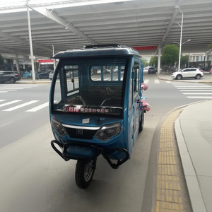 Blue 60V Trike with Enclosed Cabin 100-200kg Payload 50-70km <b>Range</b> for Transport Logistics & Delivery - Product Image 1