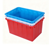 Conteneurs en plastique durables et écologiques de 350 L, empilables et emboîtables, pour le stockage d'eau en entrepôt, vente en gros