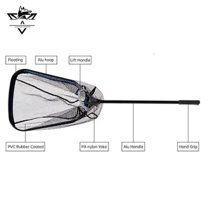 Nhà Sản Xuất Nổi PVC Cao Su Tráng Có Thể Gập Lại Trượt Thuyền Hạ Cánh <span class=keywords><strong>Net</strong></span> Ống Nhôm Lưới Đánh Cá Với Gia Cố Sườn Thiết Kế - Product Image 5