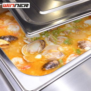 Bain-marie électrique commercial à 4 bacs en acier inoxydable, chauffe-plats pour restaurant, buffet, traiteur, machine de maintien au chaud des aliments - Product Image 6