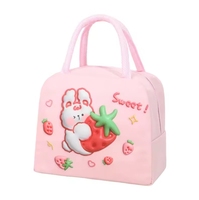 Sac isotherme de déjeuner portable de dessin animé isolé en continu de qualité alimentaire personnalisé en usine pour les enfants
