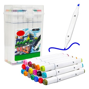 Rotulador de Doble Punta a Base de Alcohol, 24 Colores, Rotulador Permanente No Tóxico, Rotulador para Dibujar, Material Escolar para Dibujar - Product Image 1