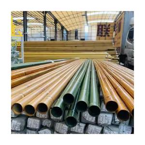 Grain de bois personnalisé 6066 6082 Profilé en aluminium de tuyau rond de style bambou CNC pour cadres architecturaux Robuste Léger - Product Image 5