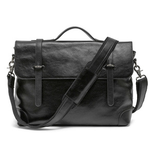 Dujiang Men's Genuine Leather Business <b>Briefcase</b> Black Crossbody Bag Durable Summer 2025 - Product Image 5