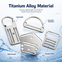 Kit d'équipement de plongée Sidemount en titane, harnais de plongée avec plaque dorsale, anneau en D, sangle de fixation, accessoires de plongée technique