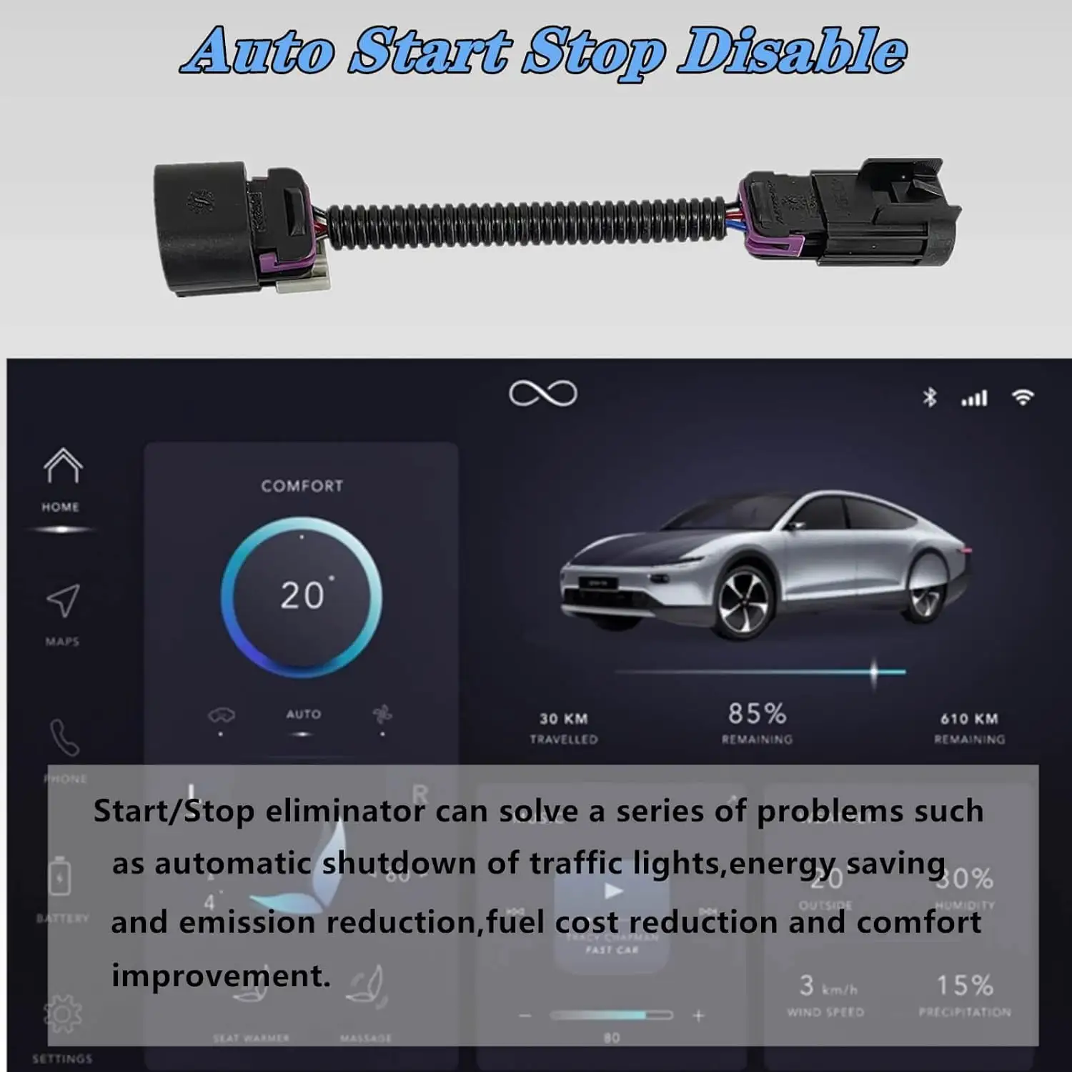 Auto Start Stop Eliminator  Auto Stop Start Disable for Chevy Equinox Malibu Cruze  2013-2018  and for Cadillac CT6 XT4 XT5 XT6