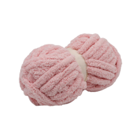 Premium Chunky Chenille Yarn 2cm for Hand Knitting and Crochet Projects in Solid Colors