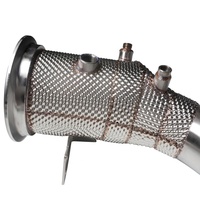Collecteur d'échappement en acier inoxydable pour Porsche 911 992 Turbo S 3.0T, haut débit, finition brossée, épaisseur 1,5 mm avec GPF/OPF