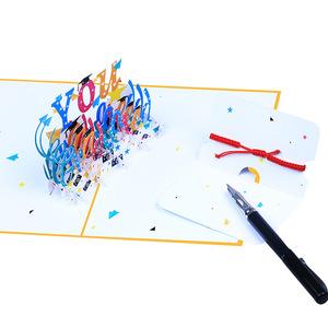 Tarjeta de Felicitación Estéreo con Mensaje de Bendición para la Temporada Industrial: ¡Debes Exprimir el Examen! - Product Image 2