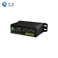 Mini PC Industrial sin Ventilador Rockchip RK3588, 7 Puertos LAN Gigabit, 16 DI, 16DO, Riel DIN, LPDDR4 8G, EMMC 64G, WiFi 6, Android 13, Ubuntu, IA Edge