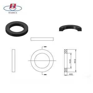 WRAS Approved High Temperature Flat Gasket Round Rubber Ring For Industrial Pump Made Of Silicon EPDM NBR FKM Plastic