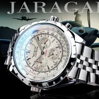 JARAGAR 6905 Jam Tangan Mekanik Otomatis Pria Terbaru, Model Bisnis Mewah dengan Kalender dan Hari, Jam Premium untuk Pria, Relogio Hombre