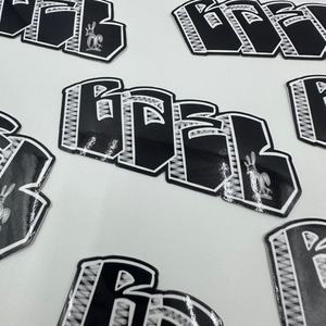 สติกเกอร์ไวนิลใส พิมพ์ลายตลก ขนาด 65x60 มม. สำหรับกล่องยา กล่องแซนวิช กล่องไส้กรอก กล่องขนมปัง กล่องหนังสือ กล่องแพนเค้ก  รับทำโลโก้ตามสั่ง - Product Image 1