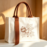 Sac fourre-tout en toile imprimé personnalisé, réutilisable, résistant à la poussière, avec fermeture éclair, longue pochette de transport, sac de rangement quotidien pour courses, boîtes à lunch