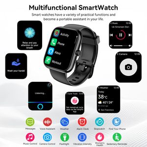 Reloj Inteligente SENBONO IDW25 para Mujer con Llamadas BT, Frecuencia Cardíaca, Asistente de Voz Alexa, Rastreador de Fitness IP68, Smartwatch para Hombre para IOS y Android - Product Image 3