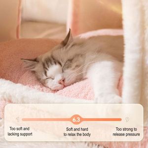 Classic Luxury Fashion Pet Flower Semi-enclosed Bed with Cloud Velvet & PP Cotton Filling Warmth Zipper Closure Pet <b>Tent</b> - Product Image 6