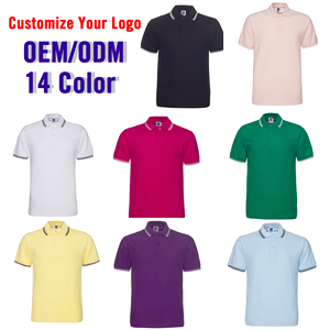 Logotipo personalizado Unisex personalizado verano hombro camiseta sudadera alta calidad Golf verano camisas logotipo personalizado bordado camiseta - Product Image 1