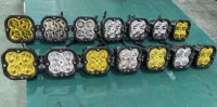 JOPOWER Nouvelle barre lumineuse LED carrée à 7 modules pour conduite tout-terrain avec kit DRL pour UTV ATV 4x4