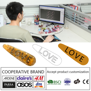 HUIXIN Korean Style Große <span class=keywords><strong>Alligator</strong></span> Haars pangen für Frauen Leopard Haars pangen Benutzer definierte Farbe Salon Haars pange Großhandel - Product Image 3