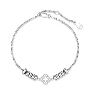 Dylam Bead Clover <b>Bracelet</b> for Women Flower Leaf Lucky Clover <b>Bracelets</b> with <b>Adjustable</b> Chain Fine Jewelry Birthday Gifts - Product Image 1