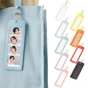 Korean PU Leather Photo Card Holder Pet Creative Photo <b>Frame</b> Keychain Bag Charm Portable Memorial Photo Case Souvenir Gift - Product Image 2