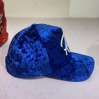 5-delige Dobby fluwelen baseballcap & snapback pet 100% fluweel promotioneel met stippen/fruitmotieven
