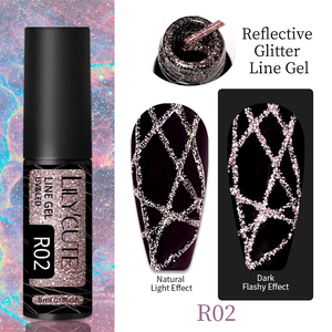 <span class=keywords><strong>LILYCUTE</strong></span> Esmalte en Gel Reflectante de 5ml con Brillo Disco, Logotipo Personalizado, Alto Brillo, Gel para Arte de Líneas con Purpurina para Salón - Product Image 1