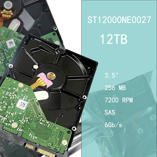 ST12000NE0027 12TB HDD Enterprise Hard Drive SAS Interface 7200RPM 256MB Cache for Data Centers Cloud Storage and NAS